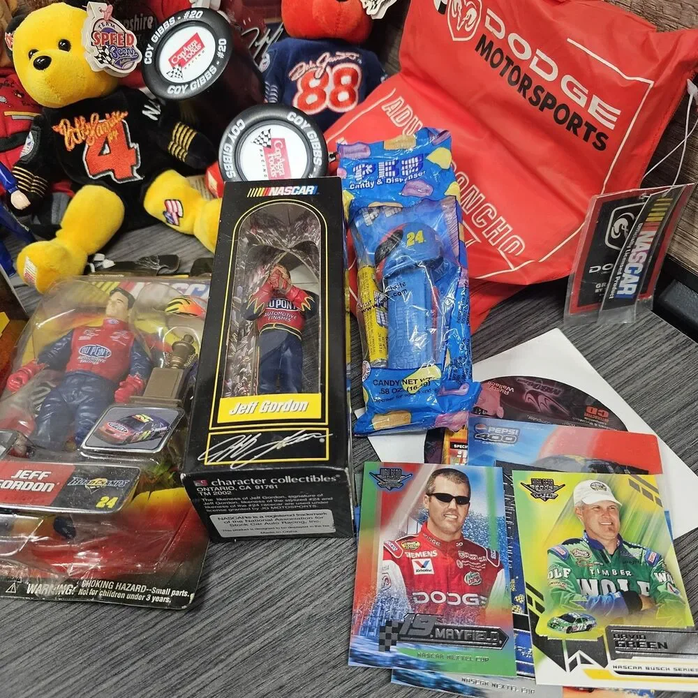 NASCAR Jeff Gordon Richard Petty Collectibles Mixed Lot Plush Diecast Cards PEZ